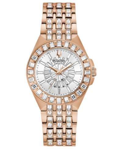 Shop Bulova Women's Phantom Rose Gold-tone Stainless Steel Bracelet Watch 32.5mm