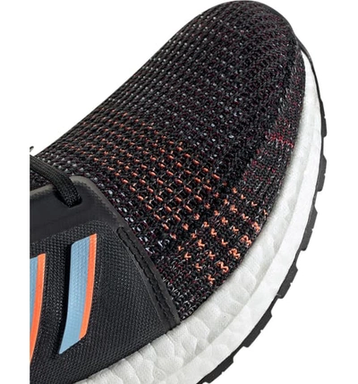 Shop Adidas Originals Ultraboost 19 Running Shoe In Core Black/ Glow Blue
