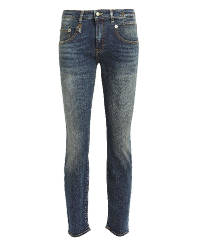 Shop R13 Boy Skinny Stretch Jeans In Denim-drk