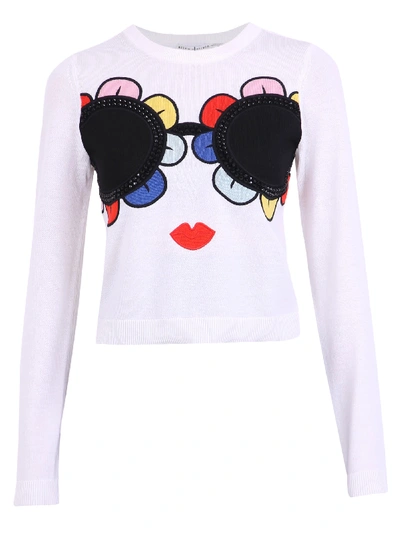 Shop Alice And Olivia Connie Sweater In White