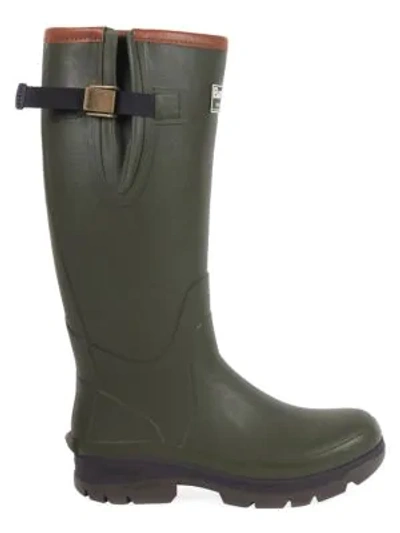 Shop Barbour Icons Rubber Boots In Olive