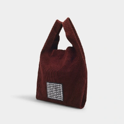 Shop Alexander Wang Knit Medium Shopper Bag In Burgundy Chenille Knit