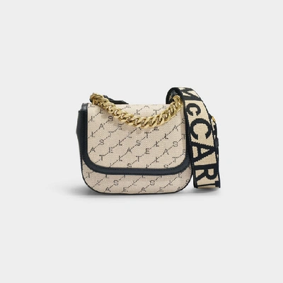 Shop Stella Mccartney Monogram Shoulder Bag In Beige