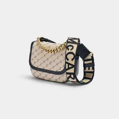 Shop Stella Mccartney Monogram Shoulder Bag In Beige