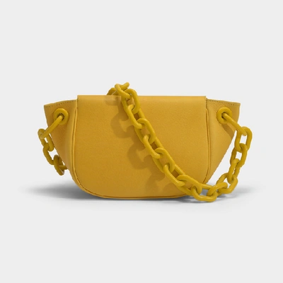 Shop Simon Miller Bend Bag In Toffee Leather In Yellow