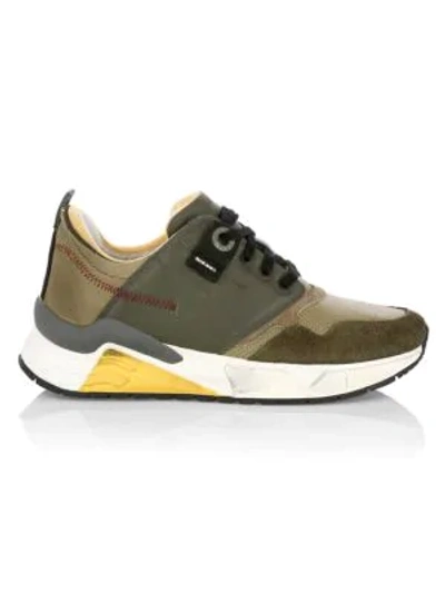 Shop Diesel S-brentha Lc Chunky Sneakers In Olive