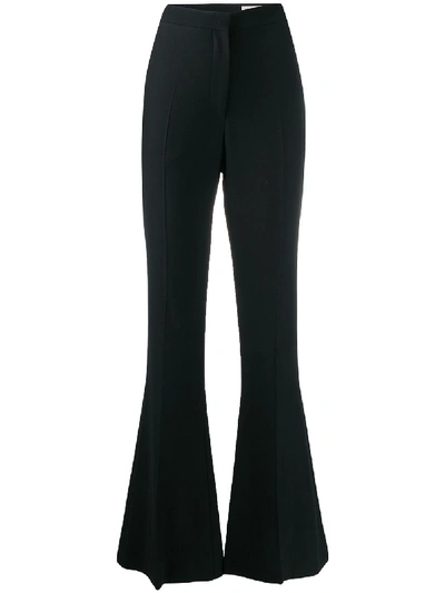 Shop Alexander Mcqueen Flare Leg Trousers In Black