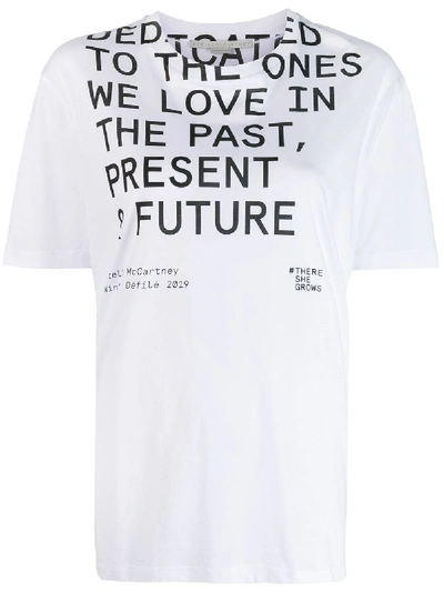 Shop Stella Mccartney Cotton T-shirt In White