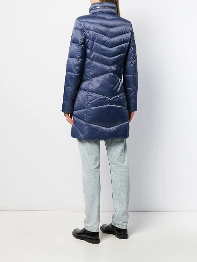 Shop Ea7 Down Jacket In Blue