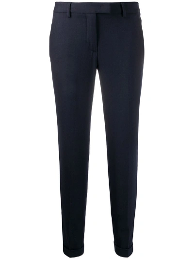 Shop Alberto Biani Slim-fit Tailored Trousers In Blue