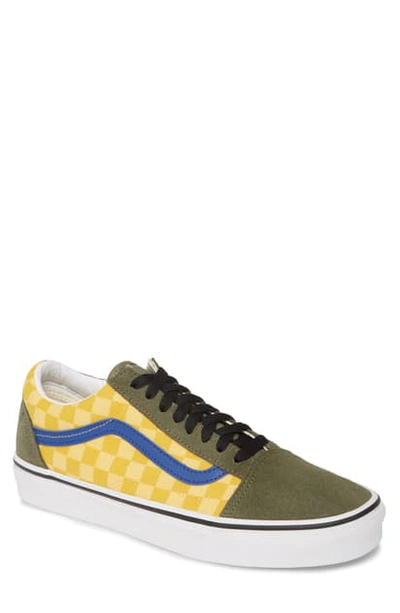 Shop Vans Old Skool Sneaker In Checker/ Deep Lichen Green