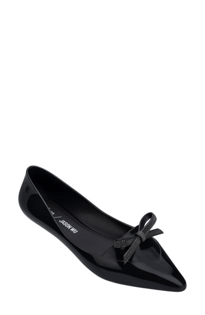 womens black pointed flats