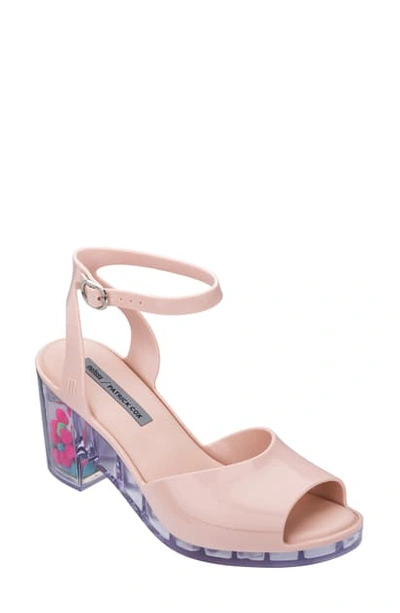 Shop Melissa X Patrick Cox Heart Heel Jelly Sandal In Light Pink