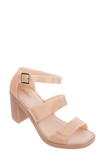 light pink block heels