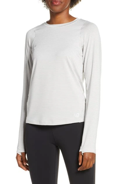 Shop New Balance Seasonless Long Sleeve Top In Overcast Heather