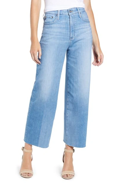 Shop Ag Etta Crop Wide Leg Jeans In Blue Shadows