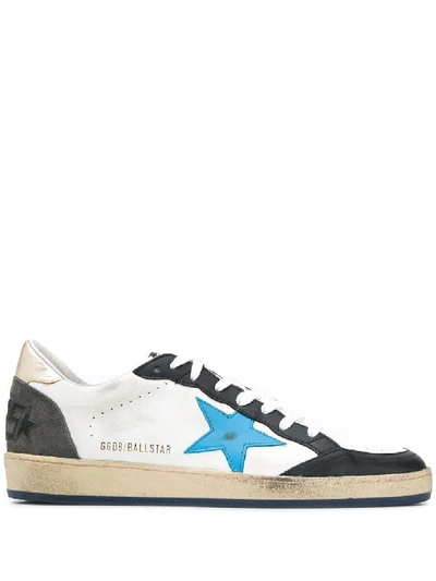 Shop Golden Goose White Leather Sneakers