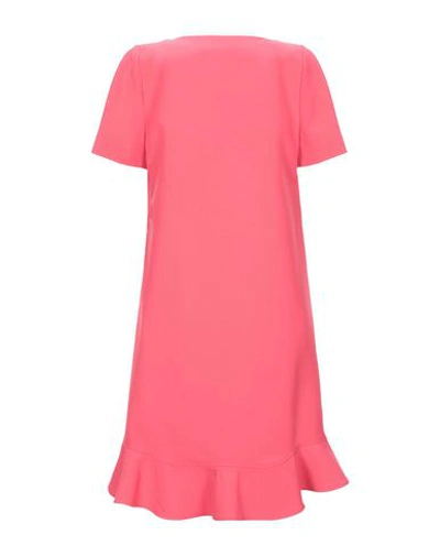 Shop Tara Jarmon Woman Mini Dress Coral Size 8 Polyester, Viscose, Elastane In Red