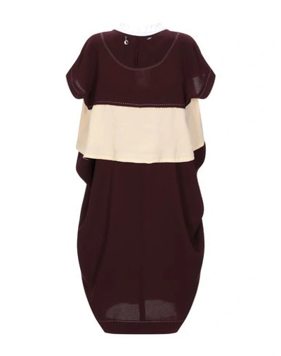 Shop Carven Short Dresses In Maroon