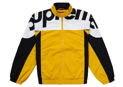 Pre-owned Supreme  Shoulder Logo Track Jacket Gold
