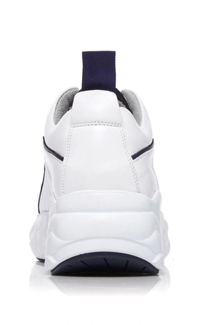 Shop Acne Studios Rockaway Leather Sneakers In White