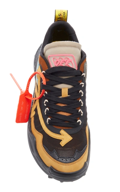 Shop Off-white Odsy Leather And Mesh Sneakers In Black