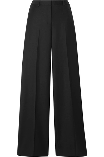 Shop Theory Wool Wide-leg Pants In Black