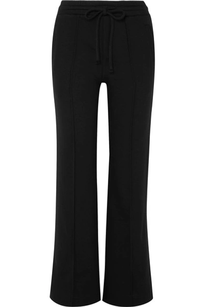 Shop Twenty Montreal Sunnyside Cotton-blend Terry Track Pants In Black