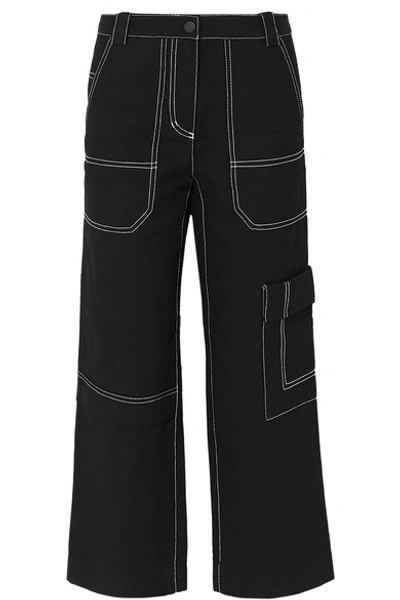 3.1 PHILLIP LIM CROPPED STRAIGHT-LEG COTTON AND WOOL-BLEND DRILL PANTS 