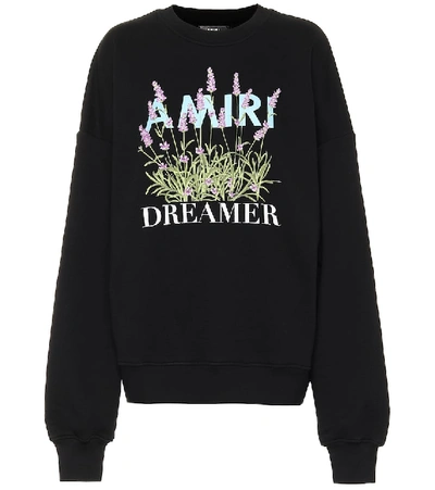 Shop Amiri Flower Dreamer Cotton Sweatshirt In Black