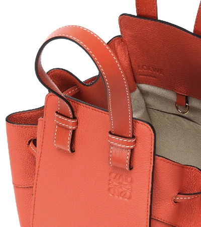 Shop Loewe Hammock Small Leather Shoulder Bag In Orange