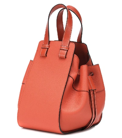 Shop Loewe Hammock Small Leather Shoulder Bag In Orange