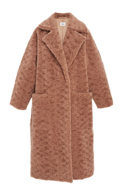 Shop Nanushka Imogen Oversized Faux-shearling Coat In Pink