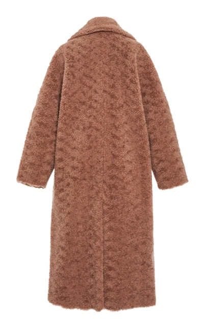 Shop Nanushka Imogen Oversized Faux-shearling Coat In Pink