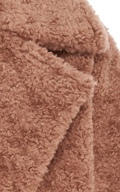 Shop Nanushka Imogen Oversized Faux-shearling Coat In Pink