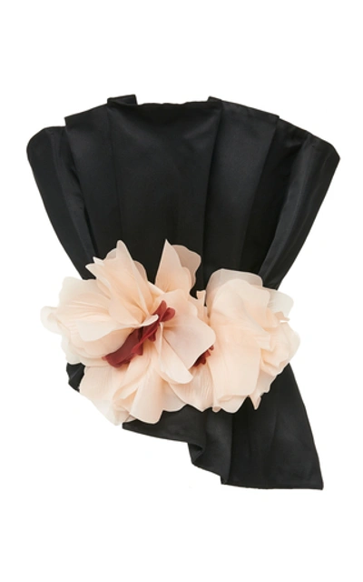 Shop Johanna Ortiz Exclusive Silent Night Belted Silk Top In Black