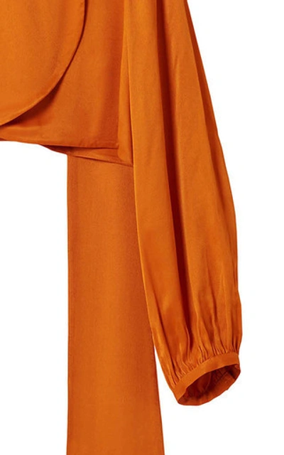 Shop Rodebjer Azsia Tulip Wrap Jacket In Orange