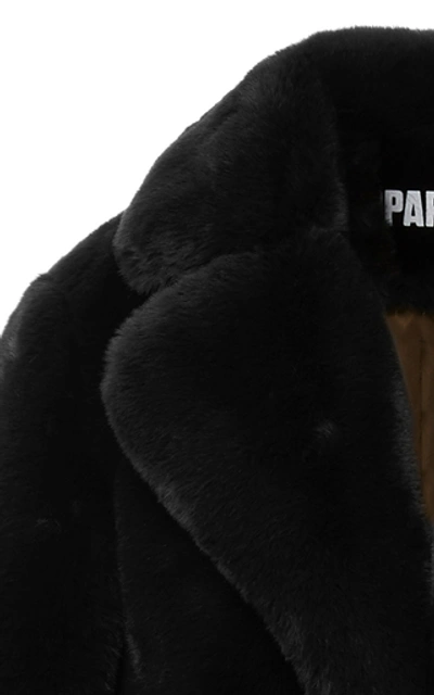 Shop Apparis Laure Faux-fur Coat In Black