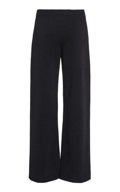 Shop Mansur Gavriel Milano Wool Wide-leg Pants In Black