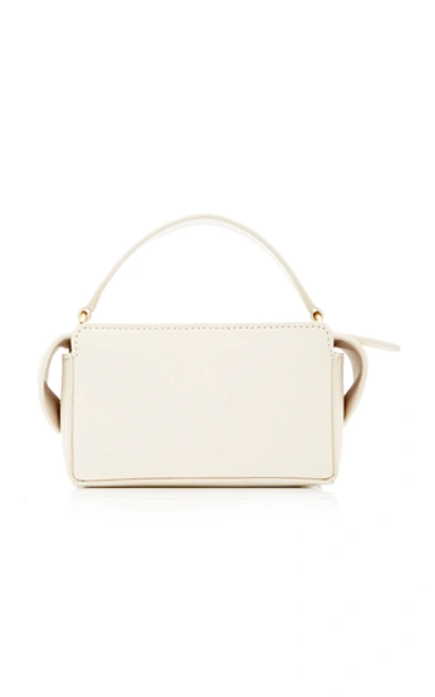 Shop Wandler Yara Box Leather Shoulder Bag In Ivory