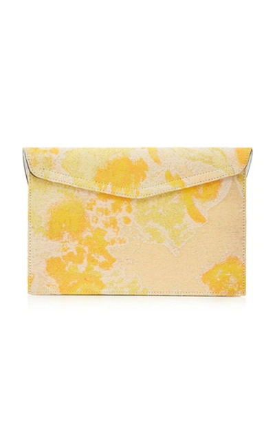 Shop Hayward Bobby Floral-brocade Clutch In Orange