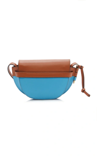 Shop Loewe Gate Mini Color-blocked Leather Bag In Blue