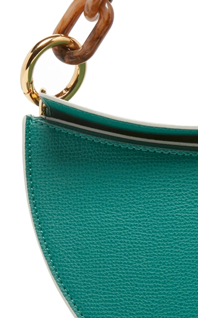 Shop Yuzefi Doris Textured-leather Bag In Green