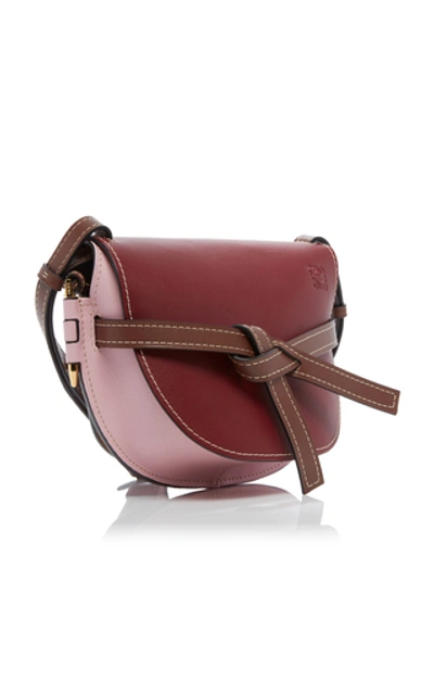 Shop Loewe Gate Small Leather Shoulder Bag In Pink