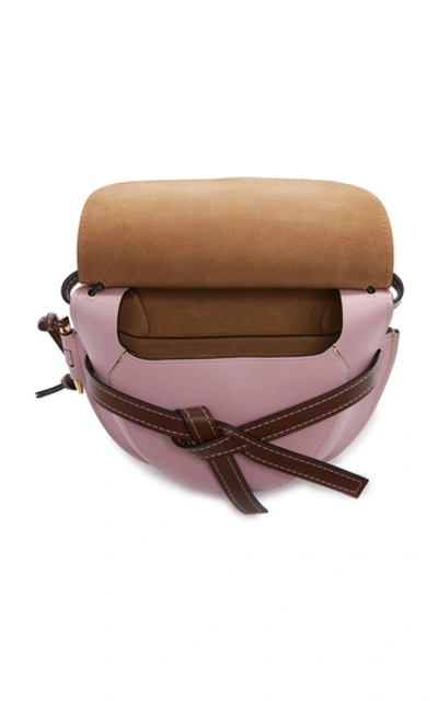 Shop Loewe Gate Small Leather Shoulder Bag In Pink