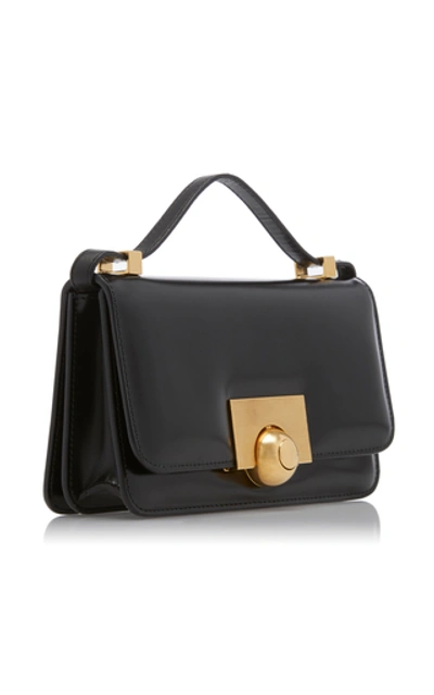 Shop Bottega Veneta Leather Shoulder Bag In Black