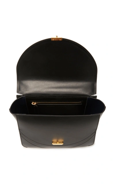 Shop Wandler Luna Leather Shoulder Bag   In Black