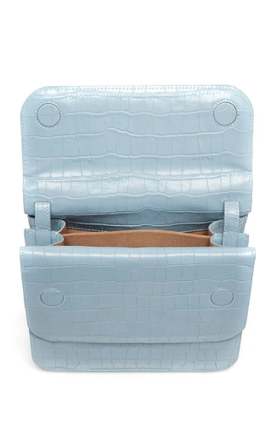 Shop Rejina Pyo Ana Croc-effect Leather Shoulder Bag In Blue
