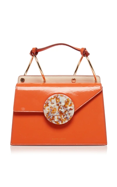 Shop Danse Lente Phoebe Bis Patent Leather Shoulder Bag In Orange