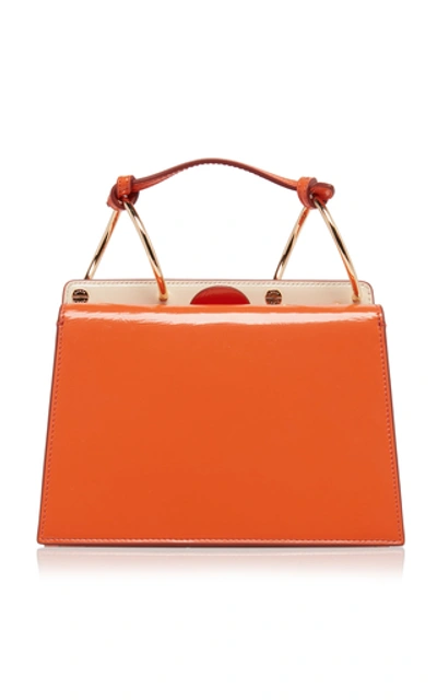 Shop Danse Lente Phoebe Bis Patent Leather Shoulder Bag In Orange